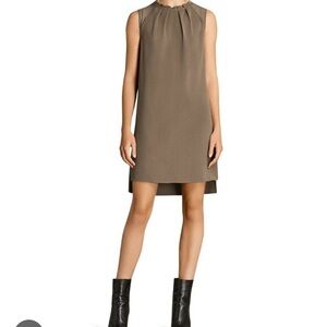 All Saints Green Sheath Mini Dress Sleeveless